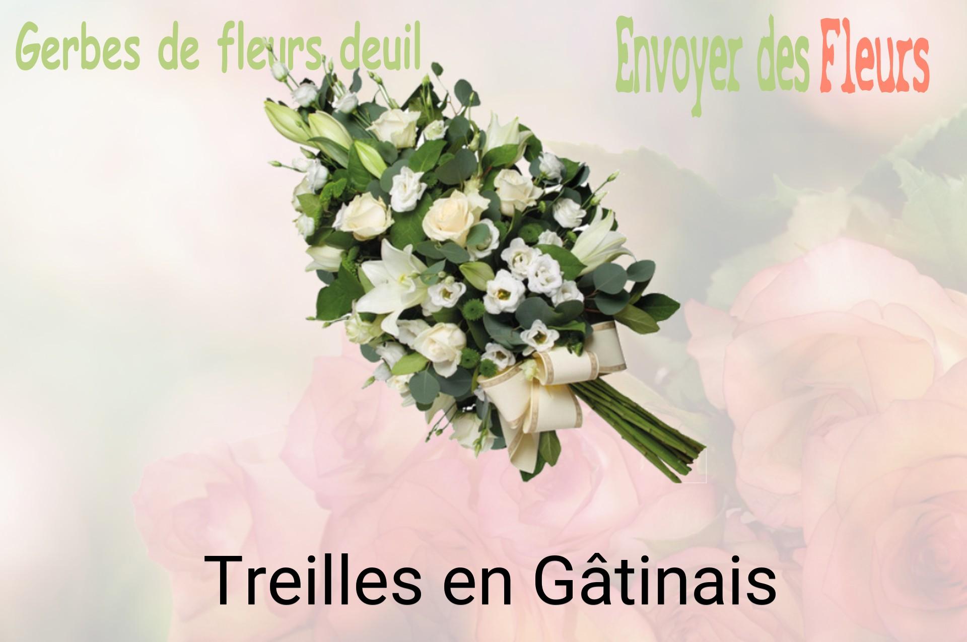 Gerbe de fleurs de deuil livrée à Treilles-en-Gâtinais
